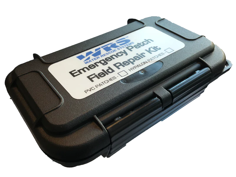 Black emergency field repair kit with WRS branding on a white background