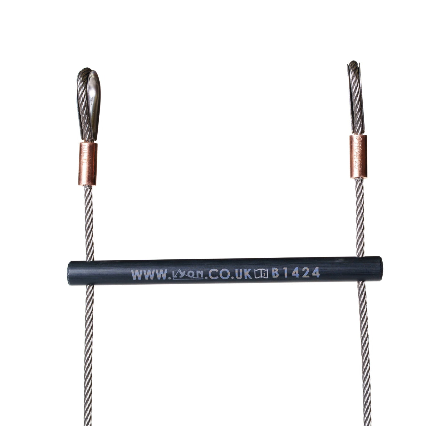Lyon Compact Ladder Stainless Steel Black Rung Swaged Eye Fittings 5