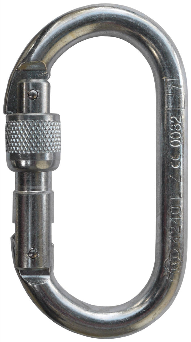 Foin Oval Screwgate Steel Carabiner Box 100