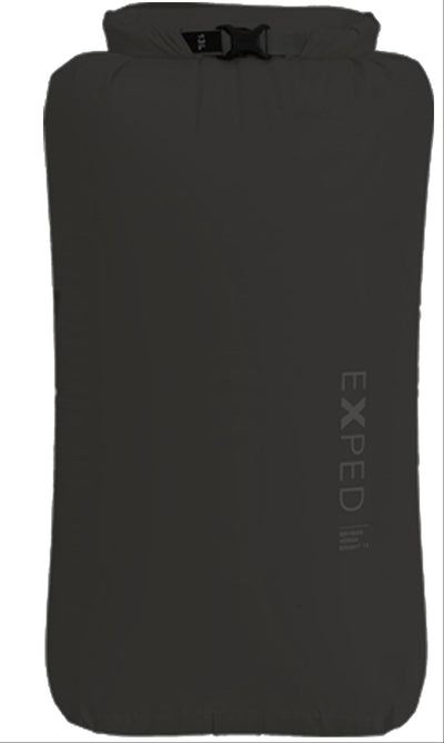 Black dry bag with Exped logo on a white background