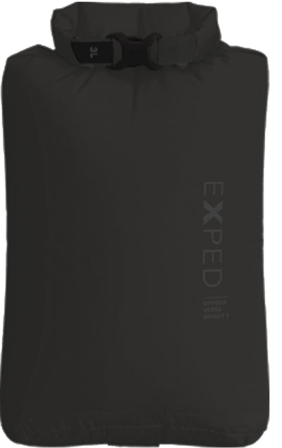 Black jacket with 'Exped' branding on a white background