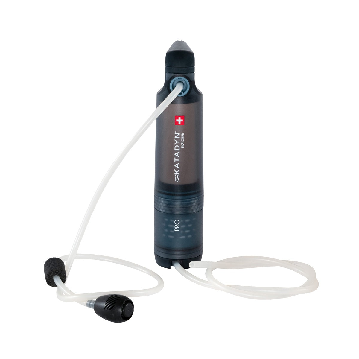 Nalgene water filter with a white background