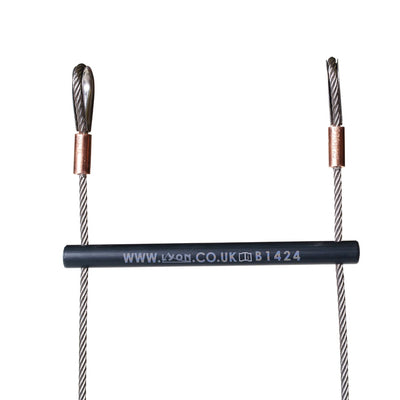 Lyon Compact Ladder Stainless Steel Black Rung Swaged Eye Fittings 5