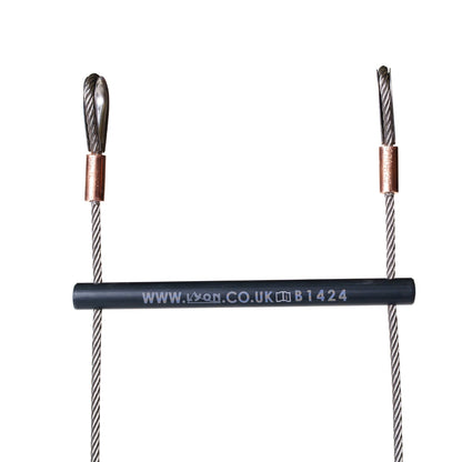 Lyon Compact Ladder Stainless Steel Black Rung Swaged Eye Fittings 5