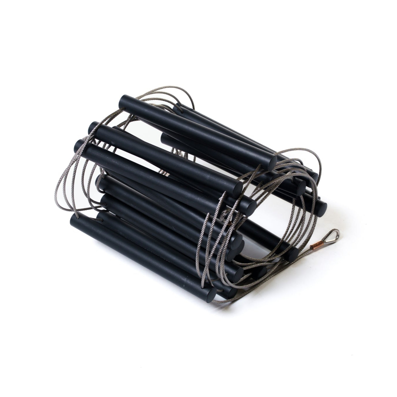 Lyon Wide Black Rung Ladder Stainless Steel Wire Swaged Eye Fittings 1