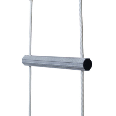 Metal ladder rung on a white background
