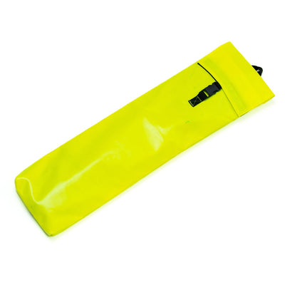 Yellow flashlight on a white background