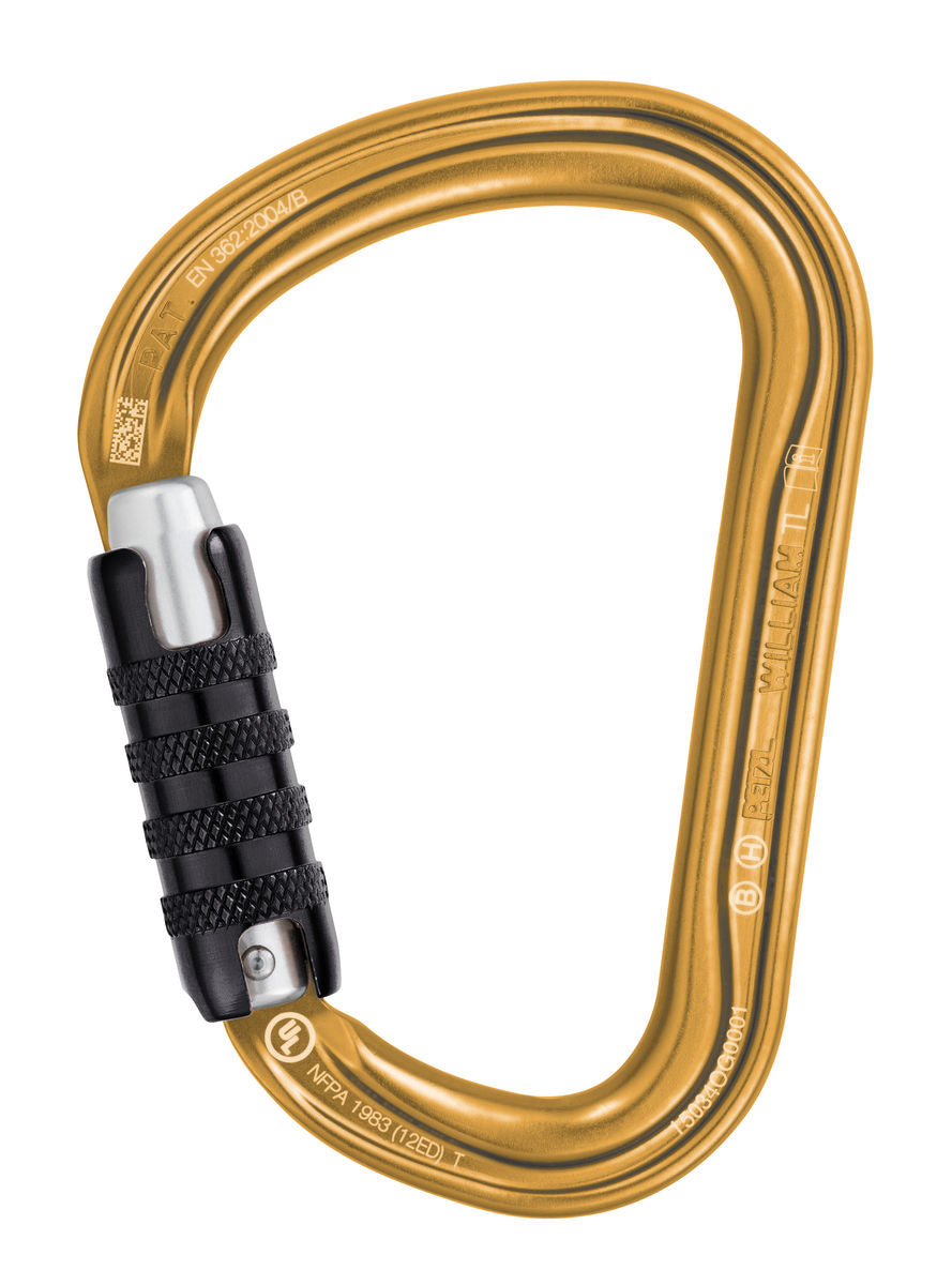 Petzl WILLIAM Triact-Lock Carabiner Gold