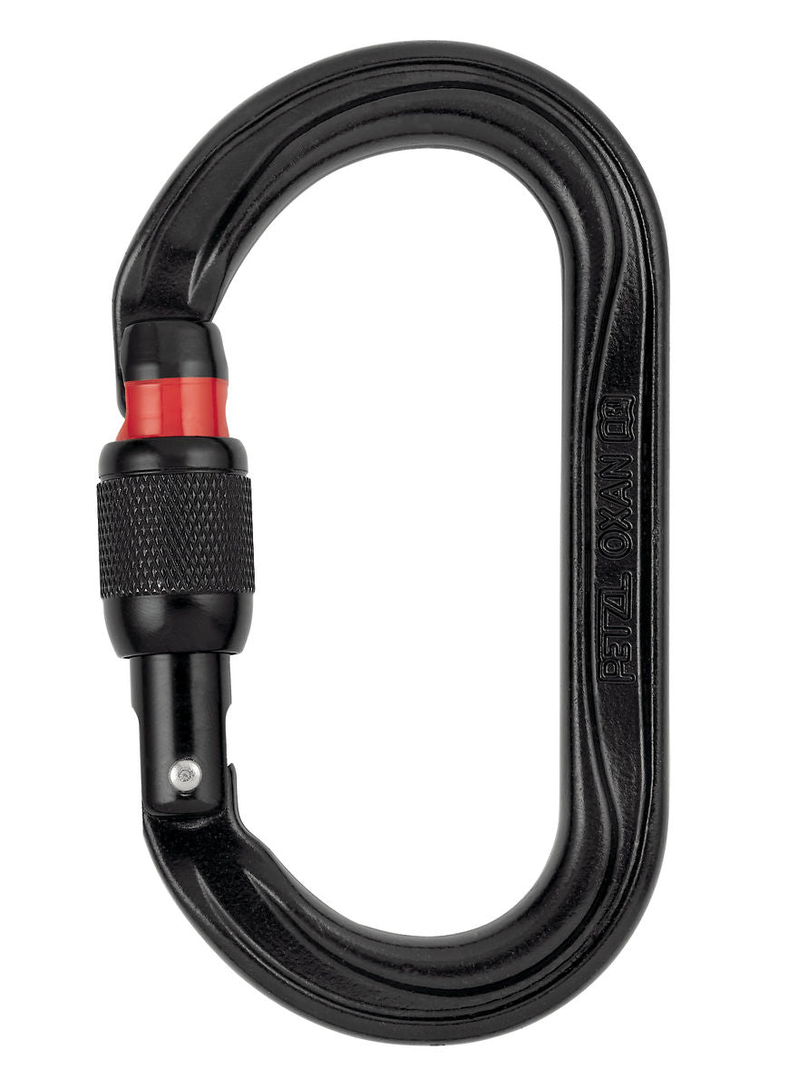 Petzl OXAN Screw-Lock Steel Carabiner Black