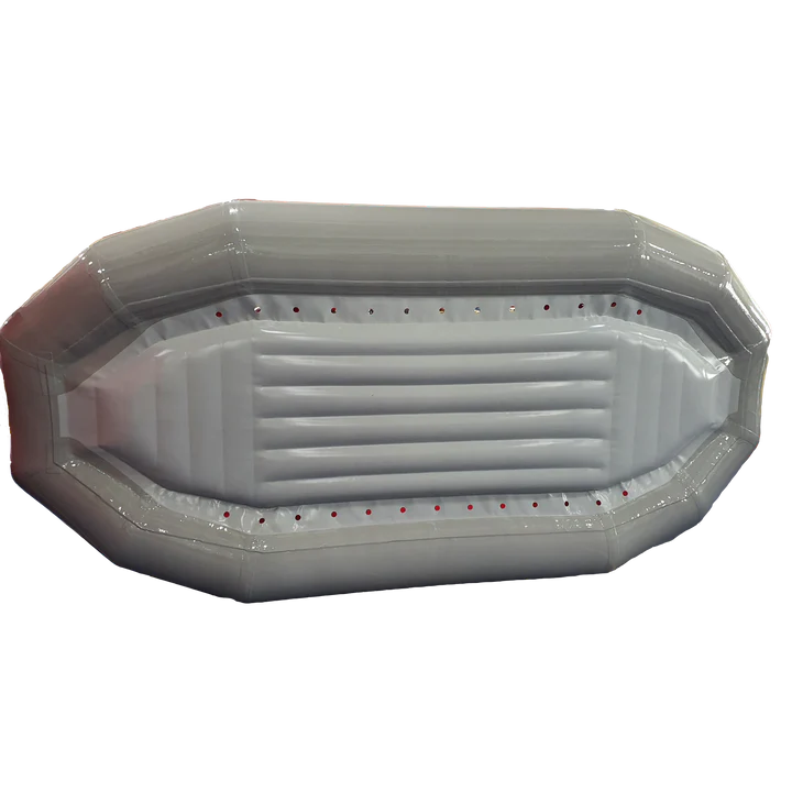 Inflatable pool with octagonal shape on a white background