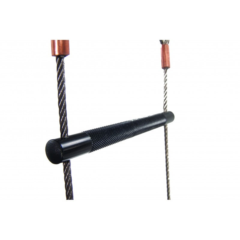 Lyon Compact Ladder High Grip Black Rung Stainless Steel Wire Swaged Eye Fittings 5m
