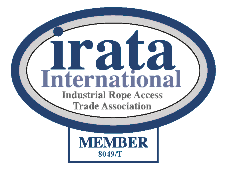 Logo of irata International Industrial Rope Access Trade Association on a white background