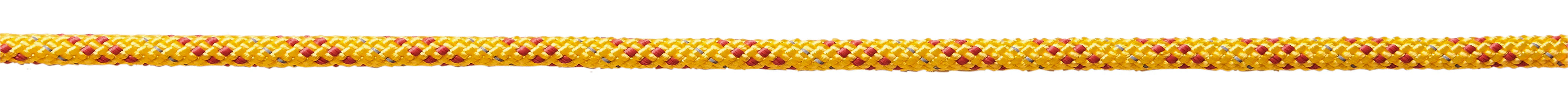 Close-up of a yellow rope with a textured pattern