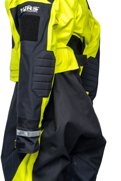 High-visibility jacket with reflective elements on a white background