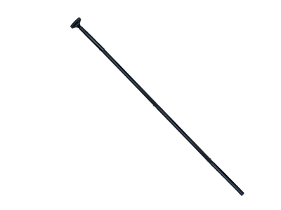 Black metal rod on a white background
